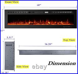 Electric Inch Fireplace Insert New Wall Mounted Led Fire New Hd Panoramic Flames