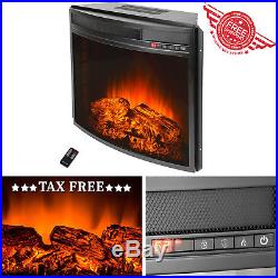 Electric Insert Fireplace Heater Home Firebox Thermostat Fire Wood Flame Remote