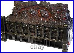 Electric Log Heater Fireplaces Insert Realistic Flame Ember Fake Wood Burning