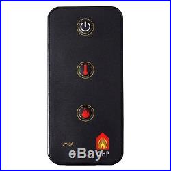 Electric Log Insert Heater Adjustable Temperature Remote Indoor Fireplace Flame