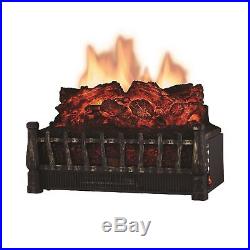 Electric Log Insert Heater Fireplace Fire Stone Logs Heating Stove Warm Flame