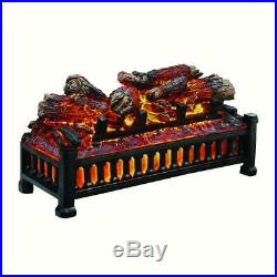 Electric Log Insert with Realistic Heater Flame Effect