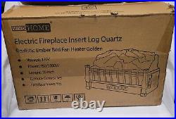 Electric Remote Insert Log Fireplace Space Heater 3D Flame Stove 1500W