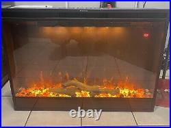 Electric fireplace heater insert