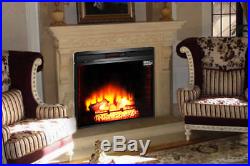 Embedded 1500W 33.5 Electric Insert Heater Fireplace Log Flame Remote Control