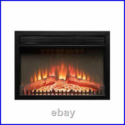 Embedded 26 Electric Fireplace Insert Heater Log Flame Remote Control GB