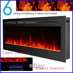 Embedded 28.7/50 Electric Fireplace Insert Heater Glass View with Remote G2K5