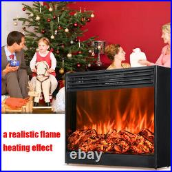 Embedded 31 Electric Fireplace Insert Heater Log Flame withRemote Control 1500