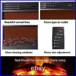Embedded 31 Electric Fireplace Insert Heater Log Flame withRemote Control 1500
