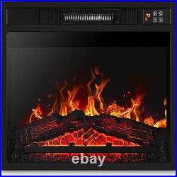 Embedded Fireplace Electric Insert 7 Colors Adjustable Heater Flame Timer Remote