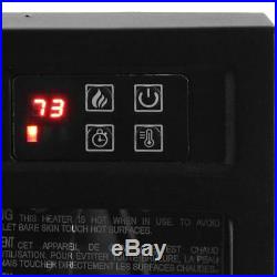 Embedded Fireplace Electric Insert Heater Glass View Flame Wall View Mount Stove