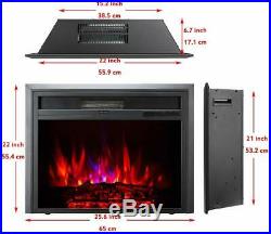 Embedded Fireplace Insert Recessed Electric Stove Heater Remote Control 23 Inch
