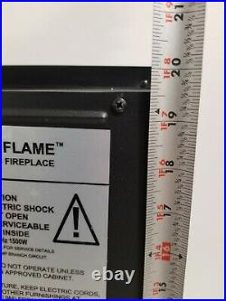 FEBO 23 Mesh Front Electric Firebox Insert w Fan Heater Glowing Logs Fireplace
