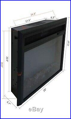 FLAME&SHADE Electric Fireplace Insert Freestanding or Recessed Embedded