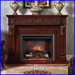 Fake Fireplace Electric Insert 33 Faux Ventless Heater LED Remote Thermostat