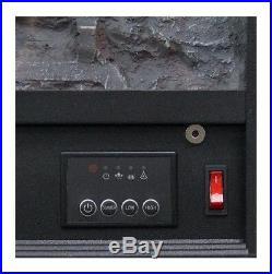 Fireplace Electric Embedded Insert Space Heater Glass Log Flame Remote Surround