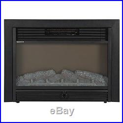 Fireplace Electric Insert Heater Glass View Log Flame Remote Home SKY1826