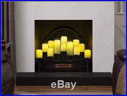 Fireplace Insert Electric Candles LED Candleabras Infrared Heater Element Vent
