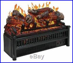 Fireplace Insert With Heater Remote Control Realistic Flames Logs Glow Electric