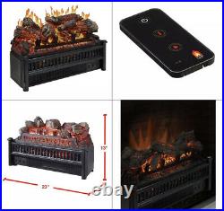 Fireplace Logs Insert Electric Heater Flame Hearth Wood Crackling Fire Realistic