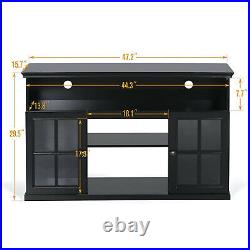 Fireplace TV Stand Cabinet Storage + Insert Fireplace 1400W Adjustable Shelves