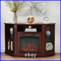Fireplace TV Stand Coner Cabinet Storage Chest Electric Fireplace Insert 1400W