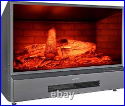 GMHome 32 Inches Electric Fireplace Insert Free Standing Fireplace Heater, with