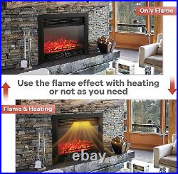 Giantex 28.5 Electric Fireplace Insert, Wall Recessed/Mounted, Freestanding Fir