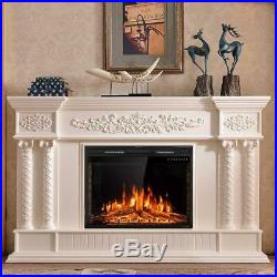 GoFlame 36'' 750W-1500W Fireplace Heater Electric Embedded Insert Timer Flame Re