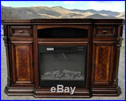 Great World GW-3078 Media Console & TV Stand with1500W Electric Fireplace Insert