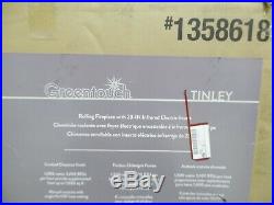 Greentouch Tinley Rolling Fireplace With 23 IN Infrared Electric Insert