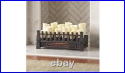 HDC. Brindle Flame 20 in. Candle Electric Fireplace Insert with Infrared Heater