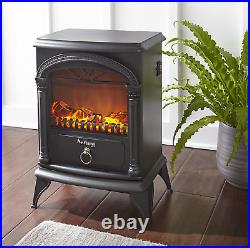 Hamilton Indoor Compact Freestanding Electric Fireplace Space Heater Realistic