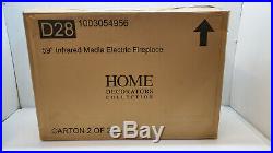 Home Decorators 59 Infrared Media Electric Fireplace Insert 1003054956
