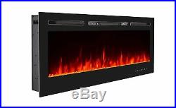 Homedex 50 Recessed Mounted Electric Fireplace Insert with Touch Screen Cont