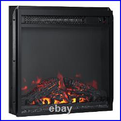 Hommpa 19'' 1313W Embedded Electric Fireplace Insert Stove Heater Flame Z+