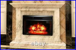 Hot New Embedded 26 Electric Fireplace Insert Heater Log Flame Remote Control