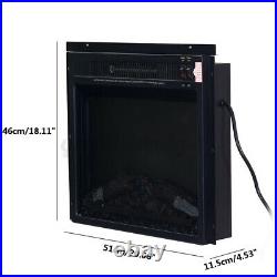 Hot New Embedded Electric Fireplace Insert Heater Log Flame Remote Control