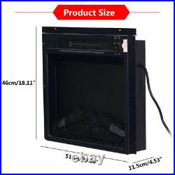 Hot New Embedded Electric Fireplace Insert Heater Log Flame Remote Control US