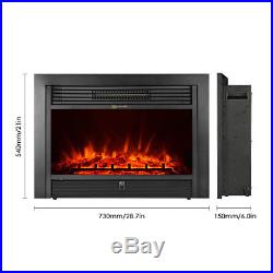 IKAYAA 28.721 Embedded Electric Fireplace Insert Heater 3D Log Flame US P1F9
