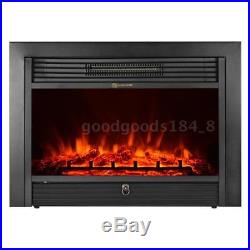 IKAYAA Embedded Electric Fireplace Insert Heater LED With Remote Glass View B8Z0