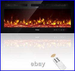 Ifomaps 40 Inch Electric Fireplace Wall Mounted, Wall Fireplace Inserts Heater