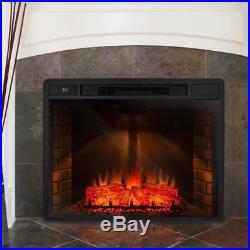 Indoor Fireplace Insert Heater Living Room Electric Adjustable Remote Bedroom