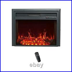 Insert Electric Fireplace 32inch Wide Freestanding Portable Room Heater With Tim