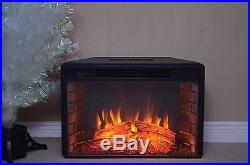 Insert Space Wood Flame Free Standing Electric Firebox Fireplace Remote control