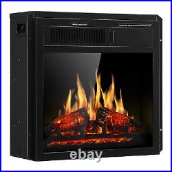JAMFLY Electric Fireplace Insert 18 Freestanding Heater ith 7 Log Hearth Flame