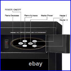 JAMFLY Electric Fireplace Insert 18 Freestanding Heater ith 7 Log Hearth Flame