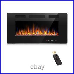Joy Pebble 36 inch Electric Fireplace Inserts, in-Wall Recessed and Wall Moun