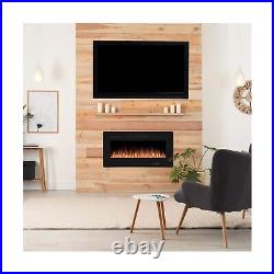 Joy Pebble 36 inch Electric Fireplace Inserts, in-Wall Recessed and Wall Moun