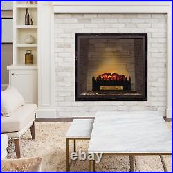 Kamini Electric Fireplace Fireplace Insert, Glowing Logs, 1000 & 1500 Watts, 2